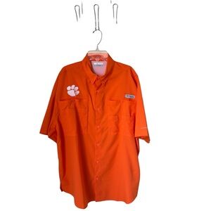 Columbia Sportswear Medium Clemson University Tamiami Short Sleeve Fishi…